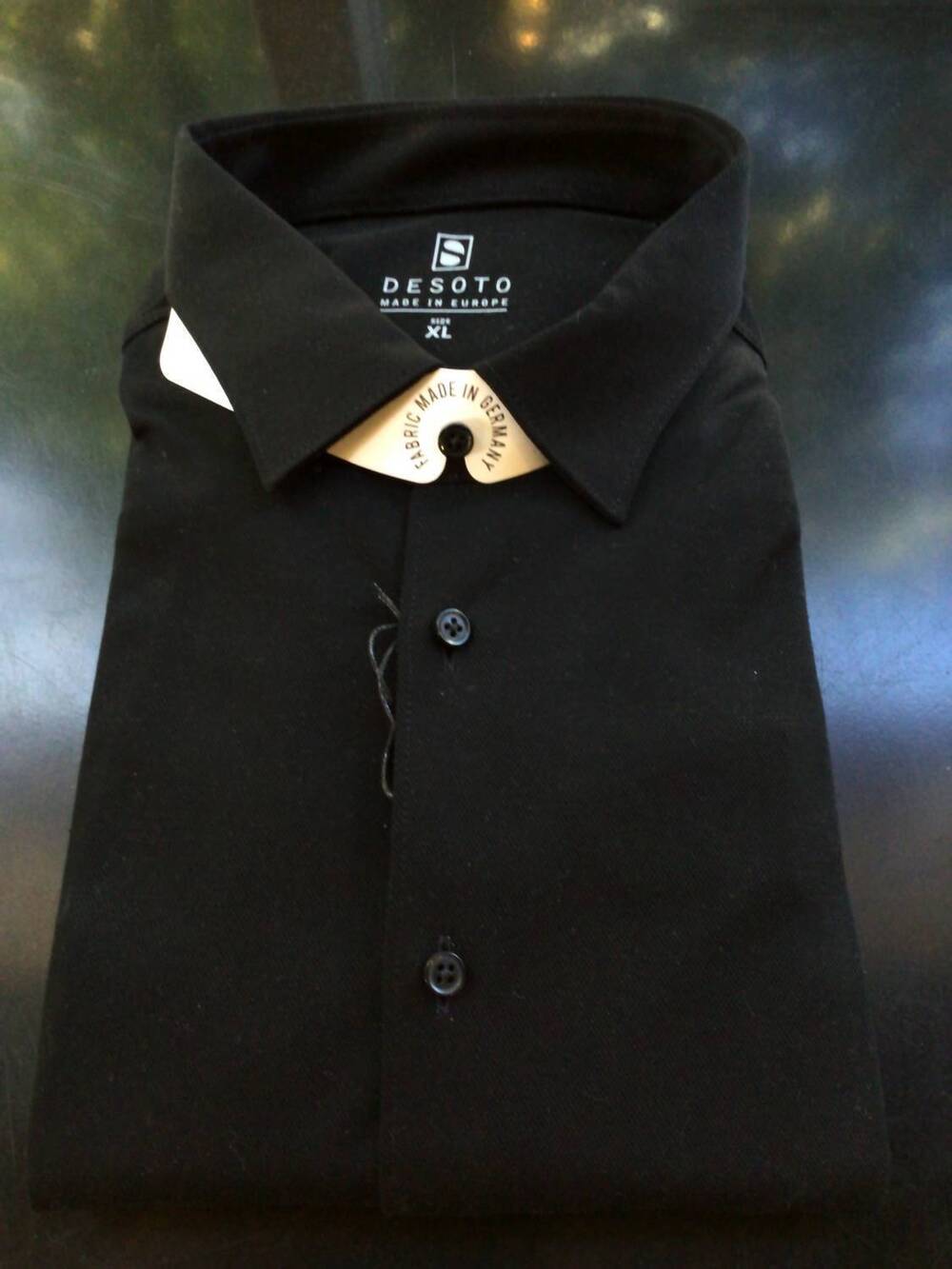 NEW DESOTO men's button down shirt in black